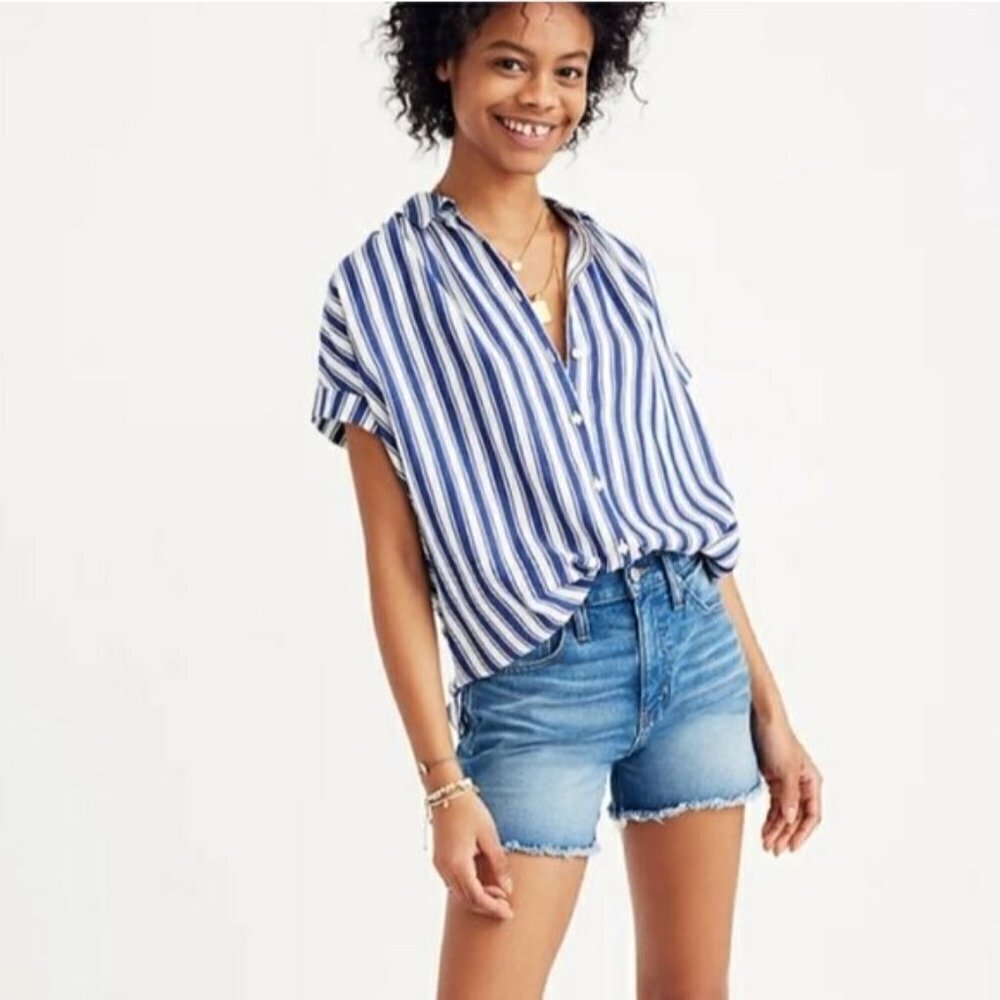 Madewell Central Shirt in Shea Stripe Extra Extra Small